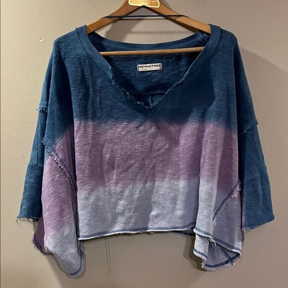 Free People Tops - Free People Cropped Distressed V-Neck Top